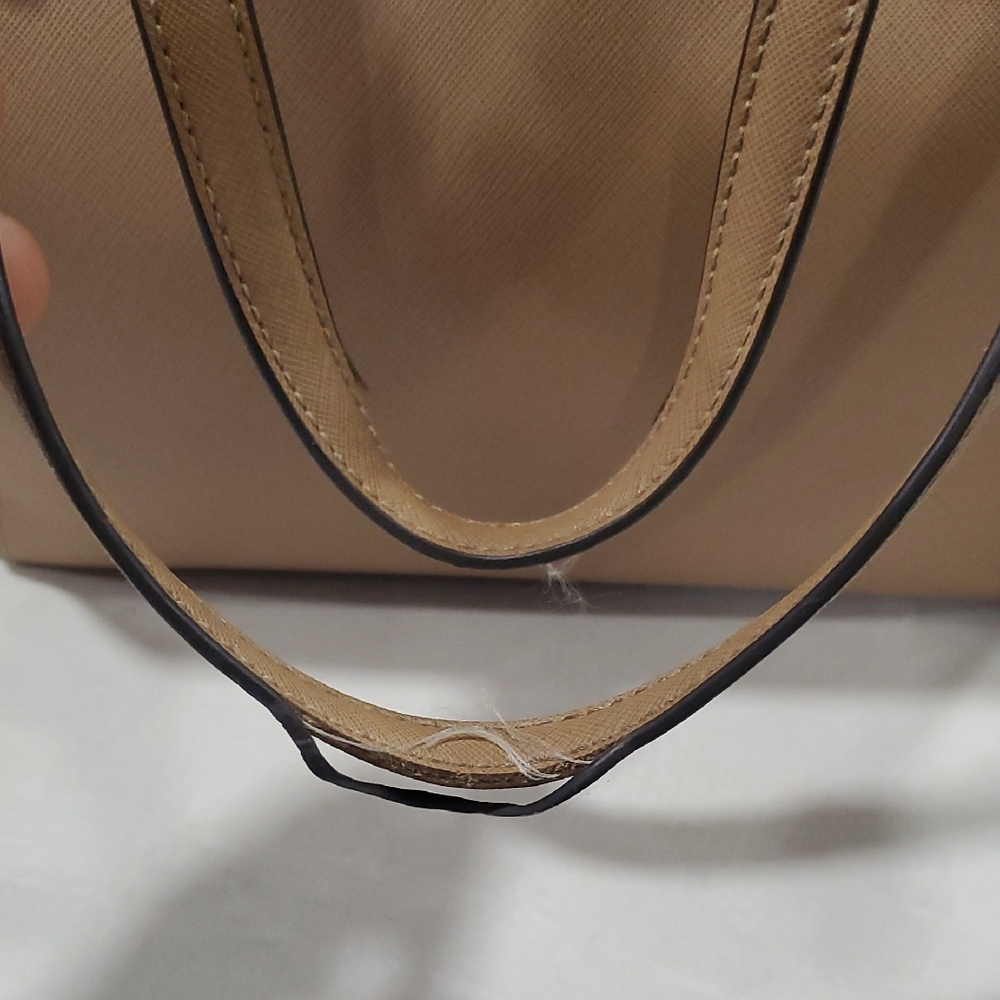 Michael Kors Tan Leather Tote with Signature Charm - Picture 12 of 12